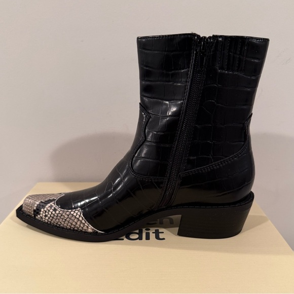 Open Edit Kiara Western women black Bootie/size 6.5 - Picture 8 of 9